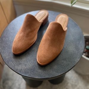 Suede Soludos Venetian mule.